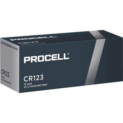 Batteria Duracell Procell al litio ad alta potenza Photo CR123 (10 pezzi)
