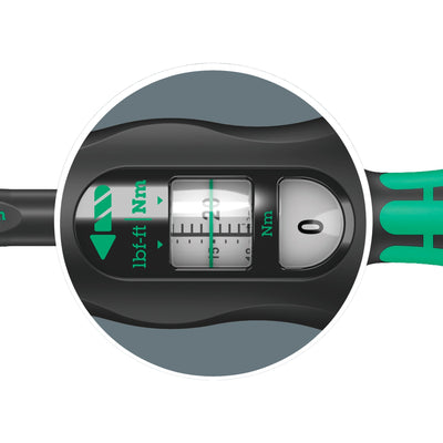 Wera click-torque c 3 draaimomentsleutel met omschakelratel (zwart groen)