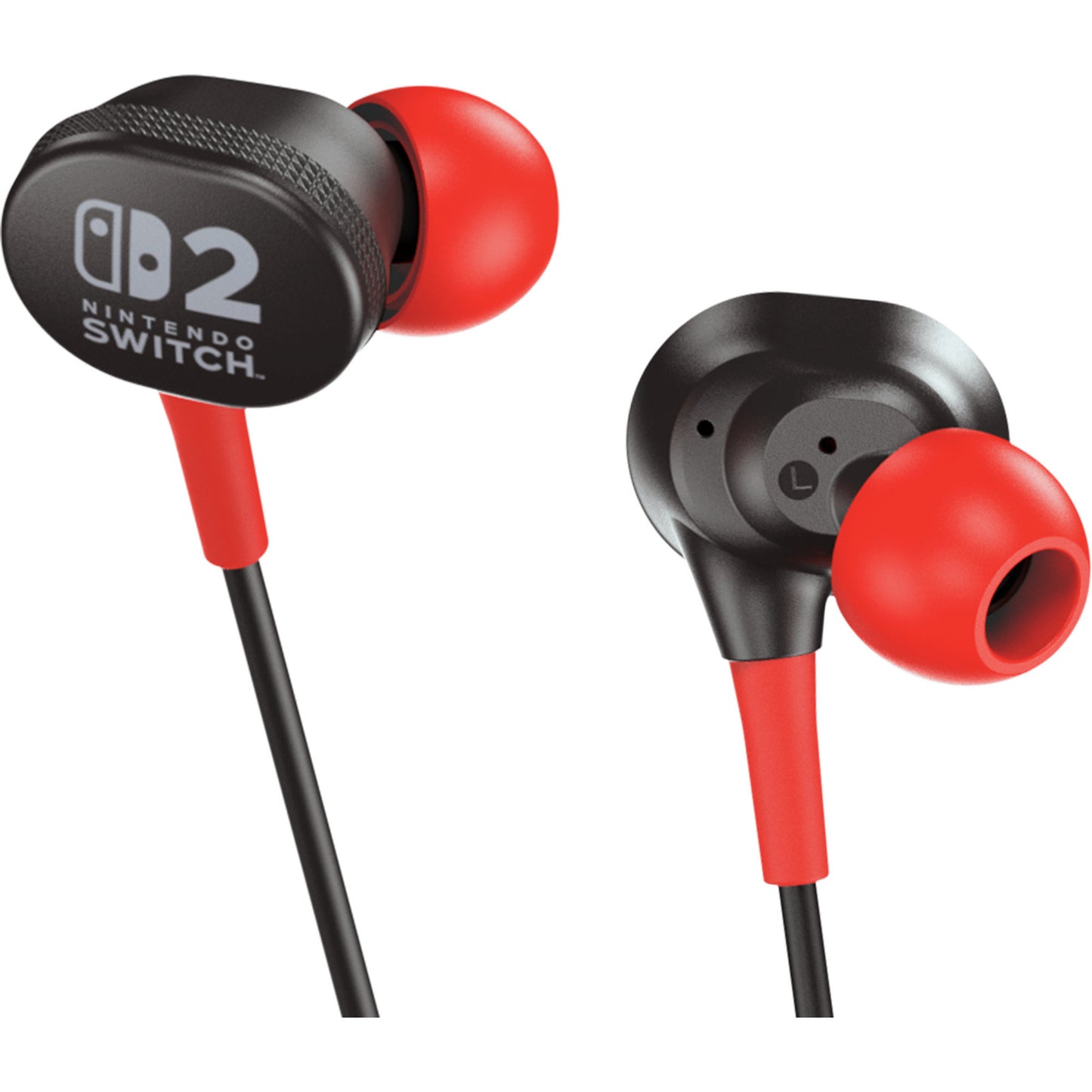 Powera wired earbuds for Nintendo Switch 2 in-ear (black red, Nintendo Switch 2, Nintendo Switch, Nintendo Switch - OLED model, Nintendo Switch Lite)