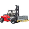 Bruder Linde HT160s FORKLIFT con pallet e 3 gabbie da pallet