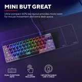 Trust gxt 867 acira 60% mini mechanisch gaming toetsenbord (zwart, us lay-out (qwerty), outemu red, 60%, rgb) - afbeelding 8
