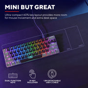 Trust gxt 867 acira 60% mini mechanisch gaming toetsenbord (zwart, us lay-out (qwerty), outemu red, 60%, rgb) - afbeelding 8