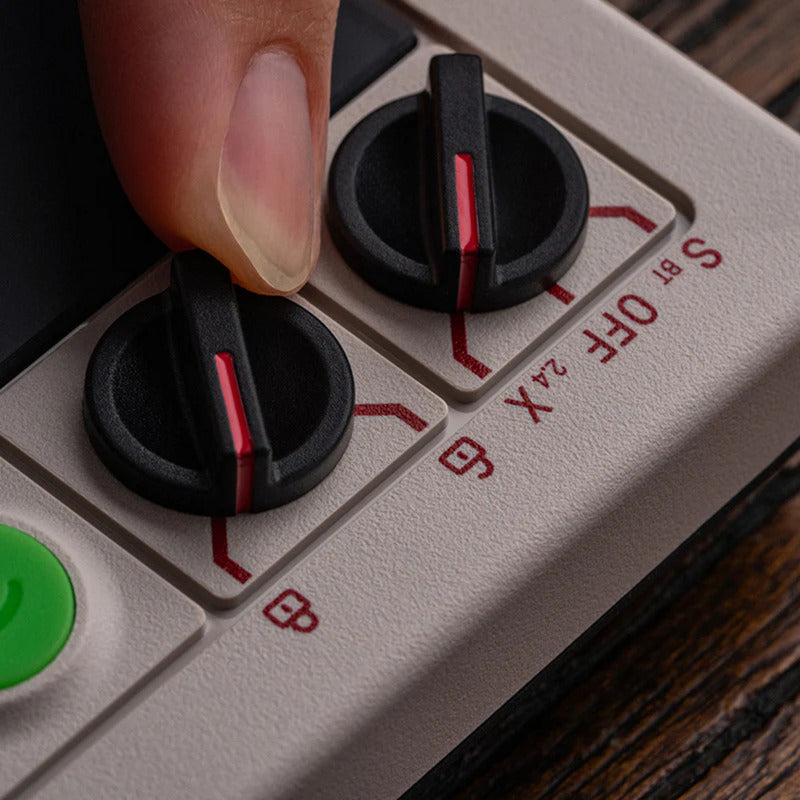 8bitdo arcade controller (grijs rood, 2.4 ghz bluetooth usb, nintendo switch, pc)