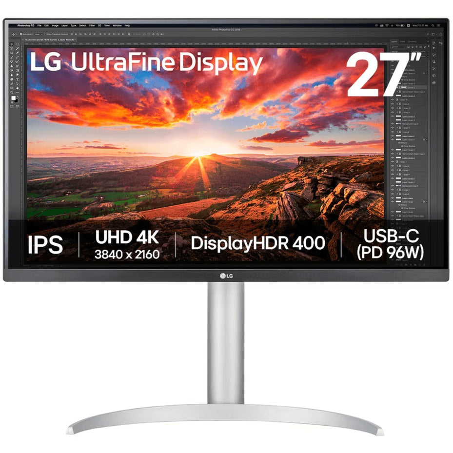Monitor LG Ultrafine 27UP850K-W 27 4K UHD (argento nero, 2x HDMI, Display Port, 2x USB-A, USB-C)
