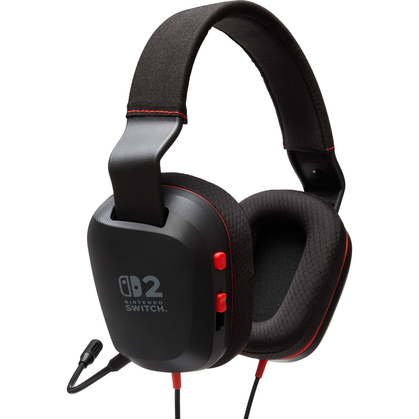 Powera wired stereo headset for Nintendo Switch 2 over-ear gaming headset (black red, Nintendo Switch 2, Nintendo Switch – OLED model, Nintendo Switch, Nintendo Switch Lite)
