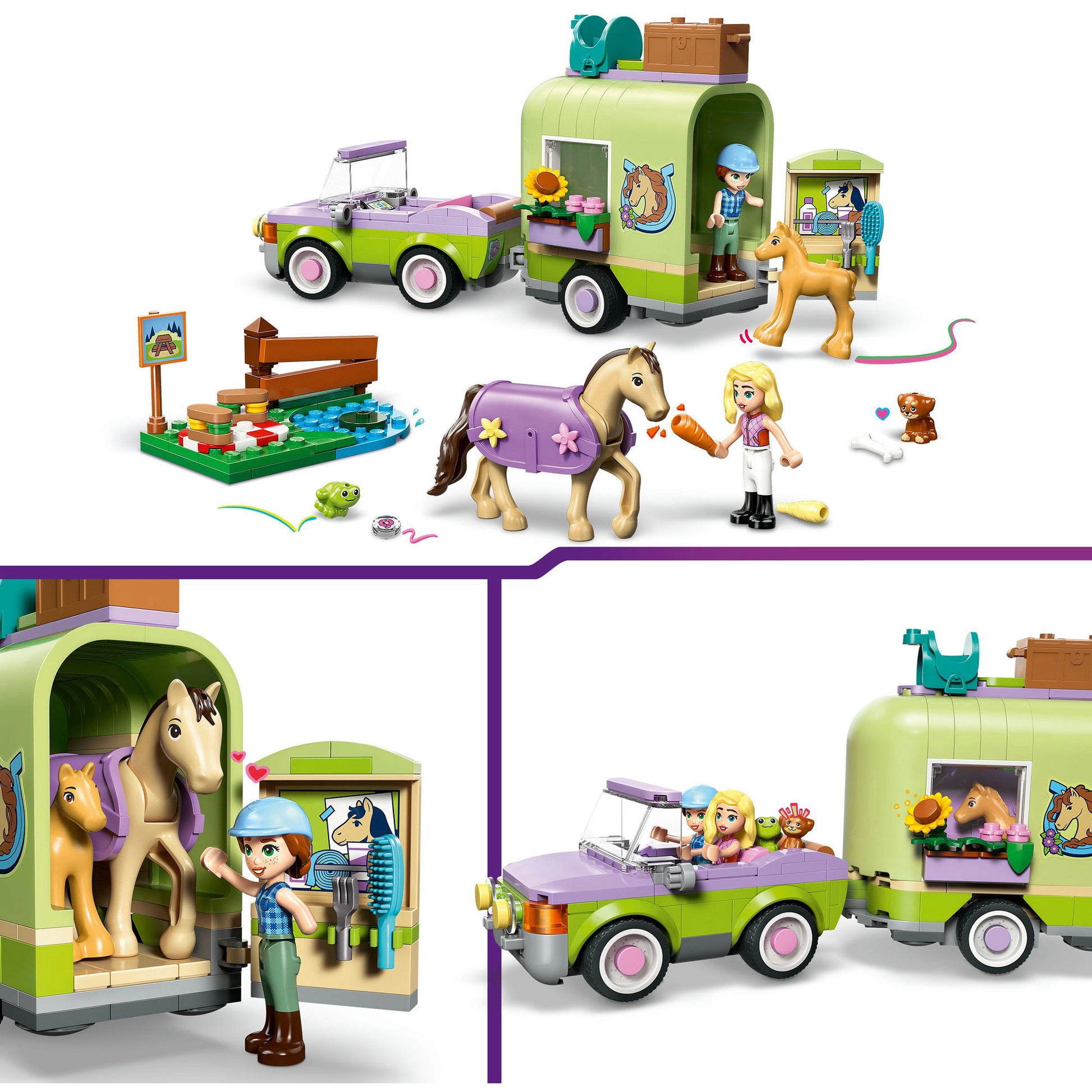 Lego friends 42695 remolque y caballo y potro