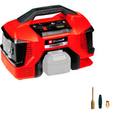 Einhell accu compressor pressito 18 21 li solo - power x-change - 18 v li-ion - aanzuigcapaciteit hogedruk- lagedrukpomp: 21 370 l min - max. werkdruk hogedrukpomp: 10.5 bar - incl. 3-delige adapterset - excl. accu en lader - afbeelding 1