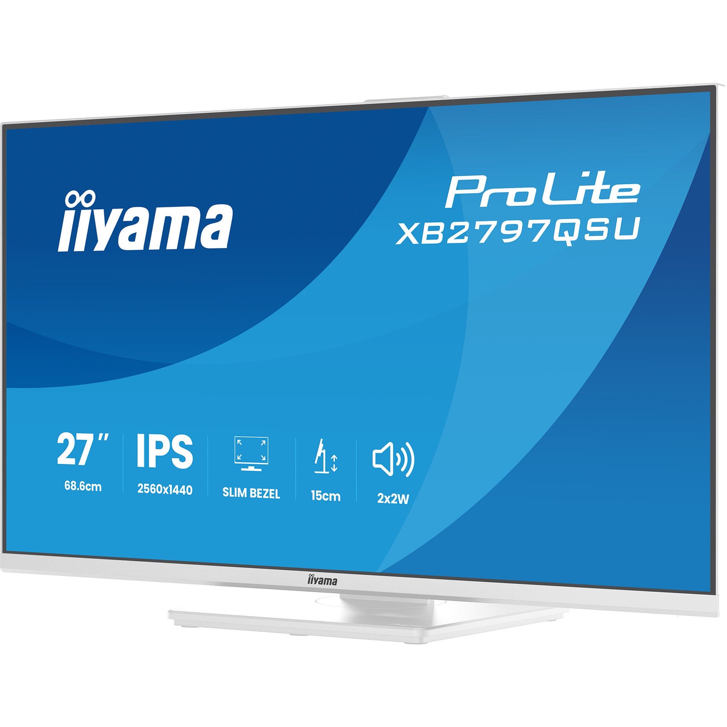 Monitor Iiyama prolite xb2797qsu-w1 27 (bianco (opaco), HDMI, porta display, USB, audio)