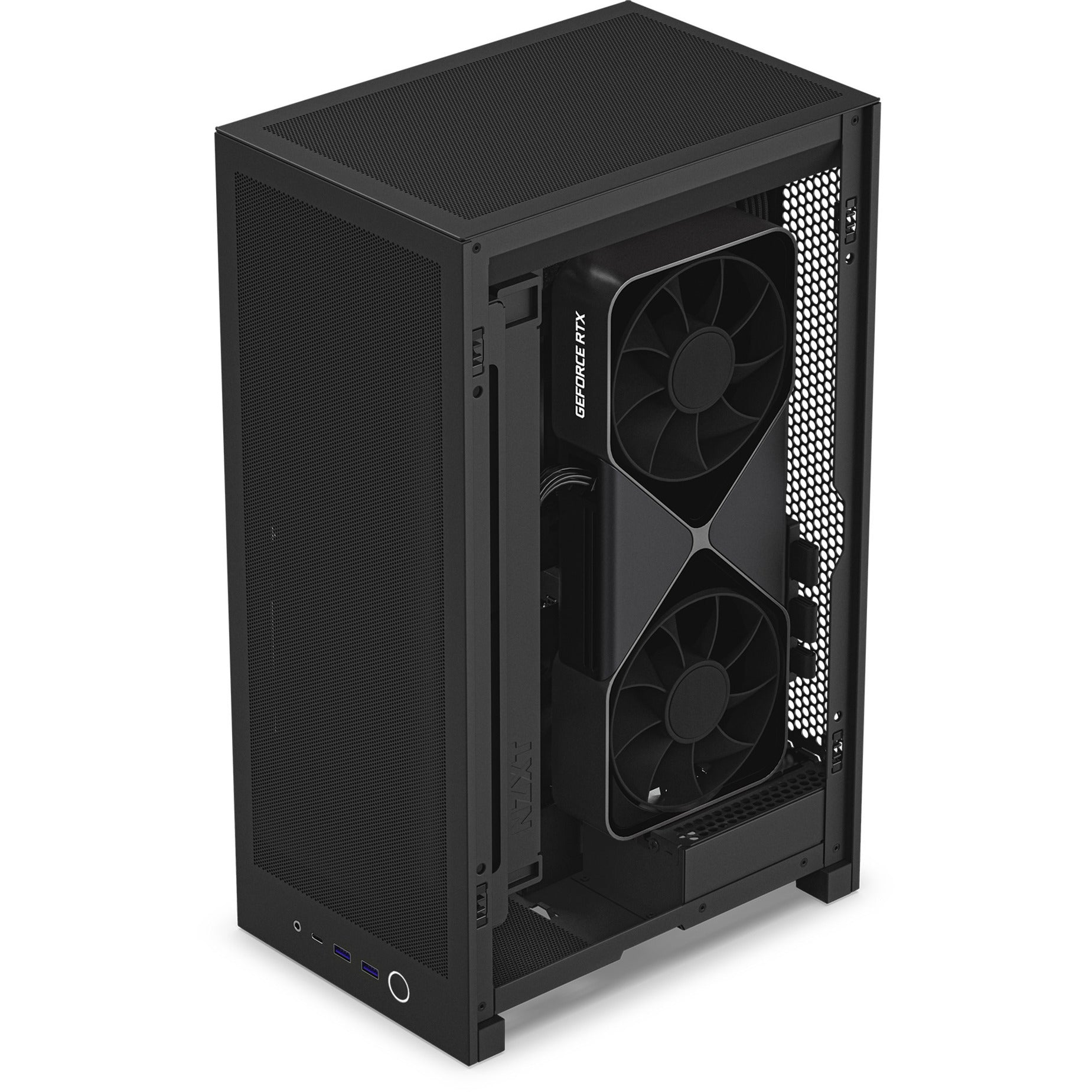 Custodia mini tower Nzxt h2 flow (nero | 2x USB-A | 1x USB-C | vetro temperato)