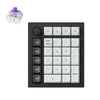 Keychron q0 he qmk teclado numérico inalámbrico personalizado teclado numérico mecánico rgb (negro, diseño estadounidense (qwerty), nebulosa magnética de doble riel gateron, intercambio en caliente, rgb, teclas pbt de doble disparo)