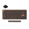 Teclado mecánico rgb de edición especial keychron k3 max-h3w totalmente de madera (color madera, diseño estadounidense (qwerty), marrón leche pom, 75%, leds rgb, pbt de doble disparo, intercambio en caliente, 2,4 ghz | bluetooth 5,1 | usb-c)