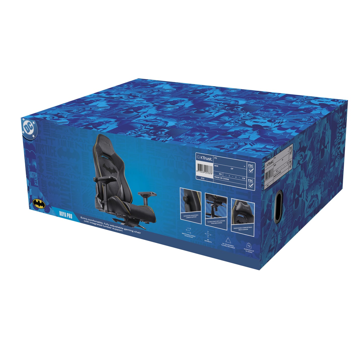 Trust GXT 721BM Ruya Pro Premium Comoda sedia da gaming (Nero Giallo)