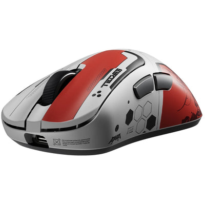 Pulsar [edición quiccs] ratón para juegos xlite v4 (blanco rojo, 32.000 ppp, 8000 hz)
