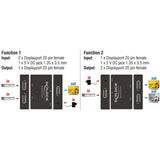 Delock displayport 2 - 1 switch bidirectional 4k 60 hz displayport switch (zwart) - afbeelding 3