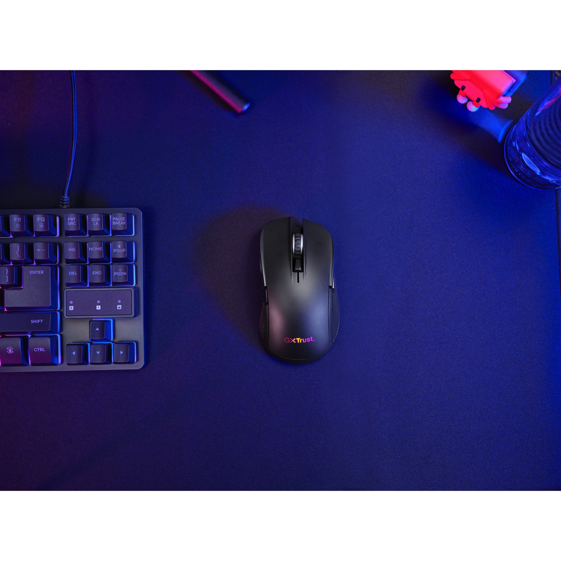 Trust GXT 931 YBar ratón inalámbrico para juegos (negro, 200 - 7200 dpi, 2,4 GHz Bluetooth USB)