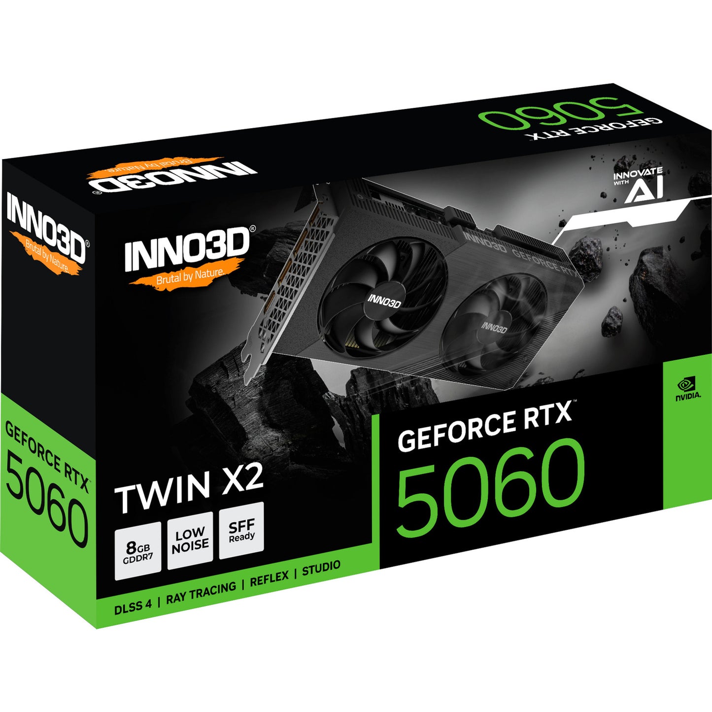 Scheda grafica Inno3D GeForce RTX 5060 Twin x2 8GB (DLSS 4, 3x Display Port, 1x HDMI 2.1)