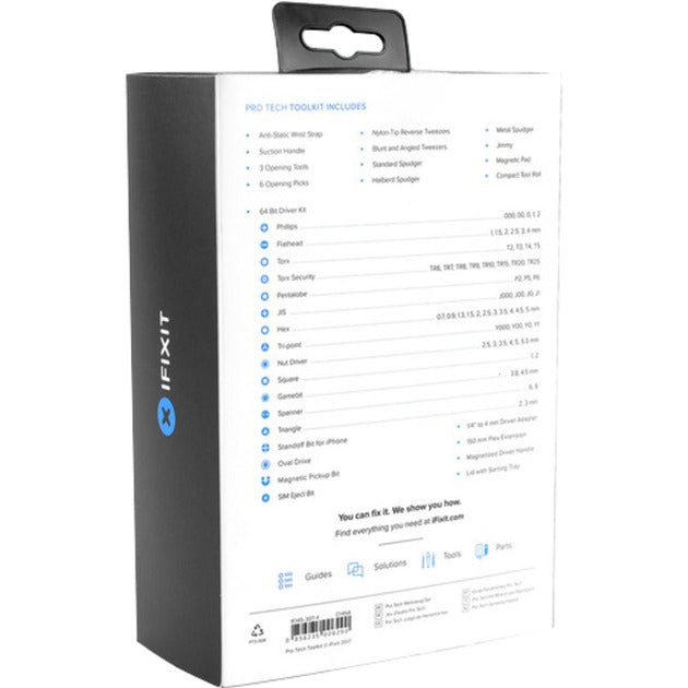 Ifixit pro tech toolkit gereedschapsset (zwart blauw)