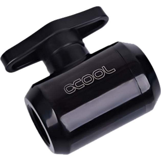 Pieza para grifo con válvula de bola de 2 vías Alphacool eiszapfen (negro)