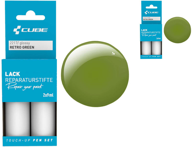 Set di penna per ritocco Cube retrò verde