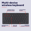 Teclado Bluetooth Trust Nado II (negro, diseño estadounidense, interruptores de tijera, Bluetooth)