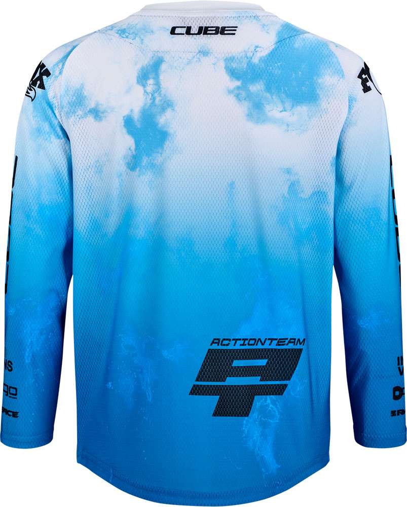 Cube rookie x action team - maglia mtb a maniche lunghe per bambini