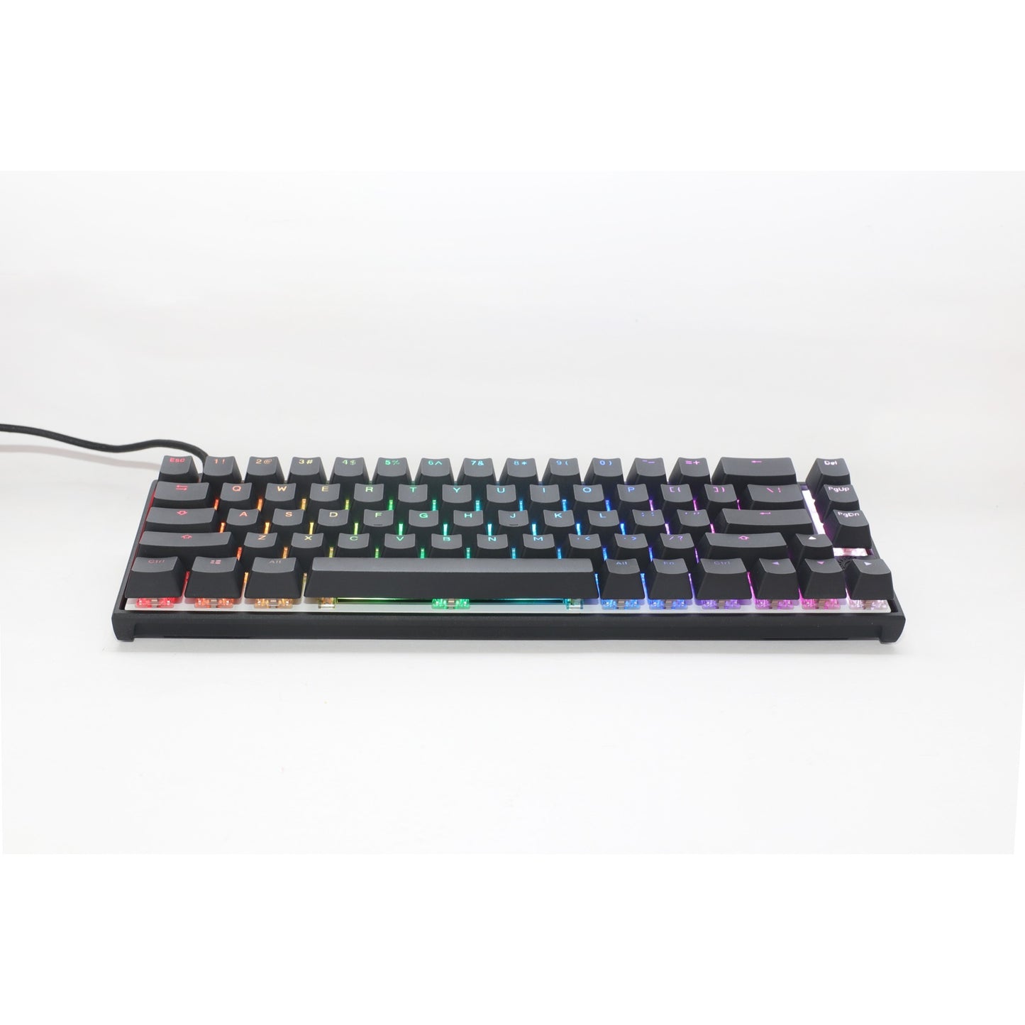 Ducky mecha pro sf, tastiera (nera, layout us, cherry mx speed silver, led rgb, 65%, pbt double-shot)