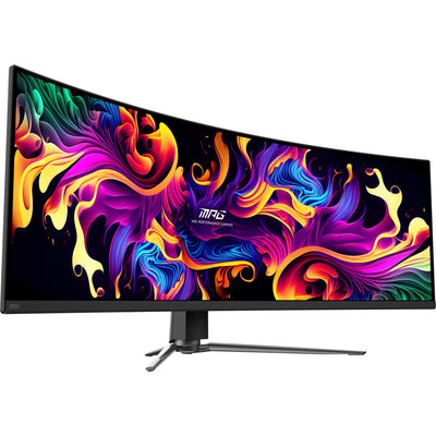 Monitor da gioco ultrawide curvo MSI MPG 491CQP QD-OLED 49 (nero, 2x HDMI, Display Port, 2x USB-A, USB-B, USB-C, 144 Hz)