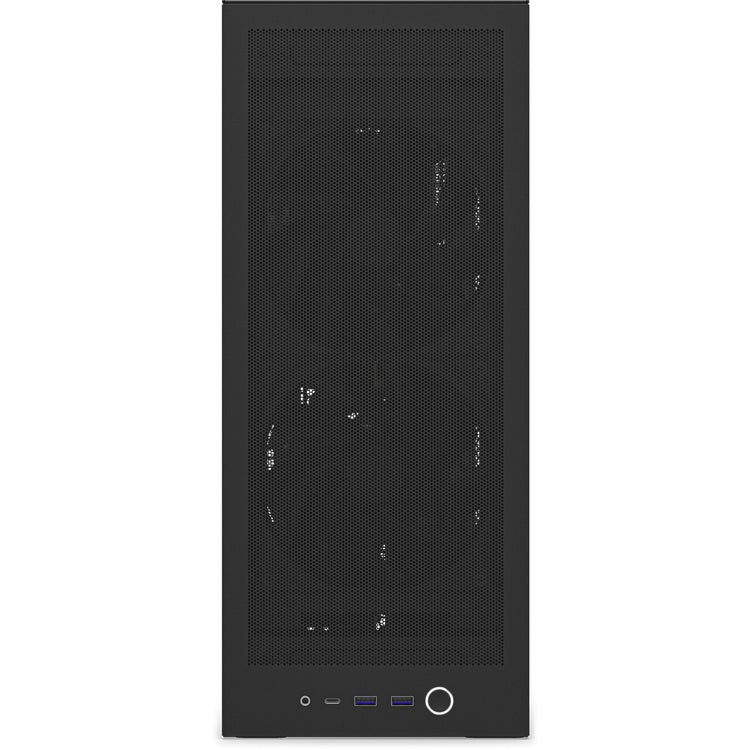 Nzxt h2 flow mini tower behuizing (zwart | 2x usb-a | 1x usb-c | tempered glass)
