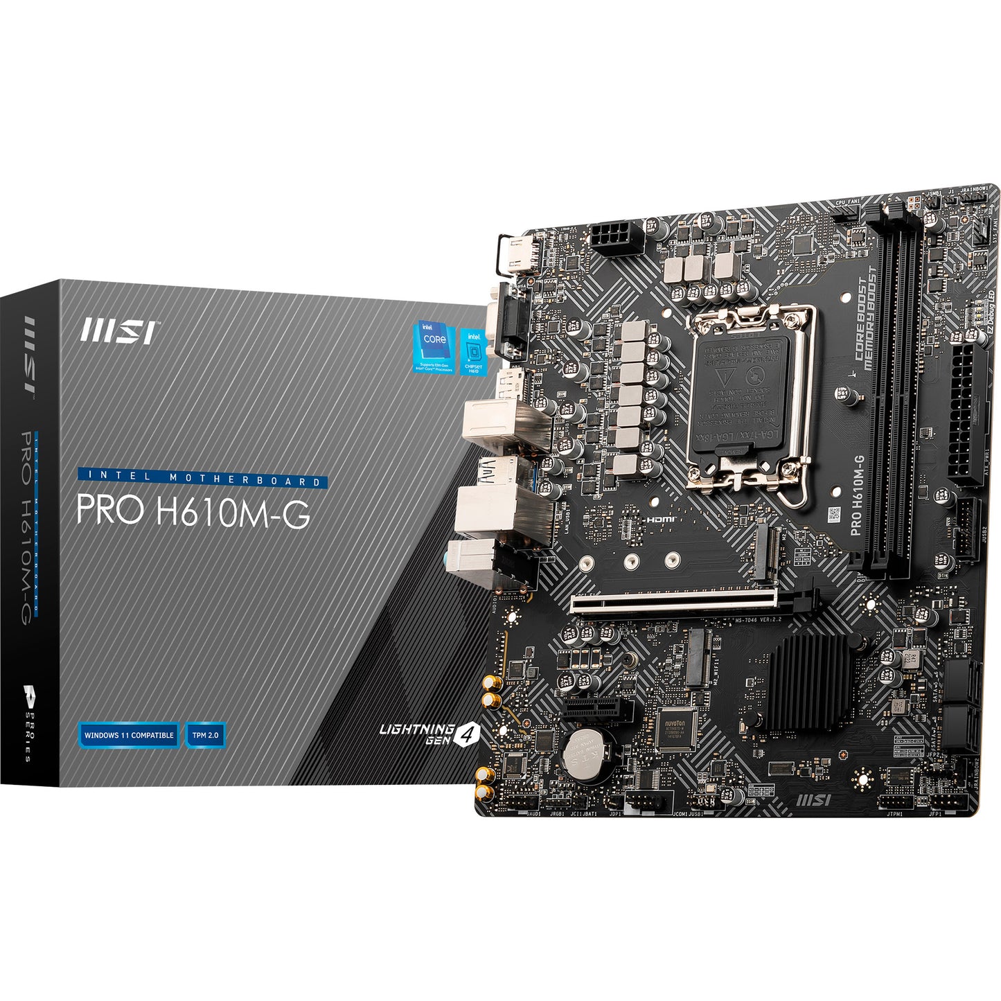 Scheda madre MSI Pro H610M-G Socket 1700 (GB-LAN, audio, µATX)