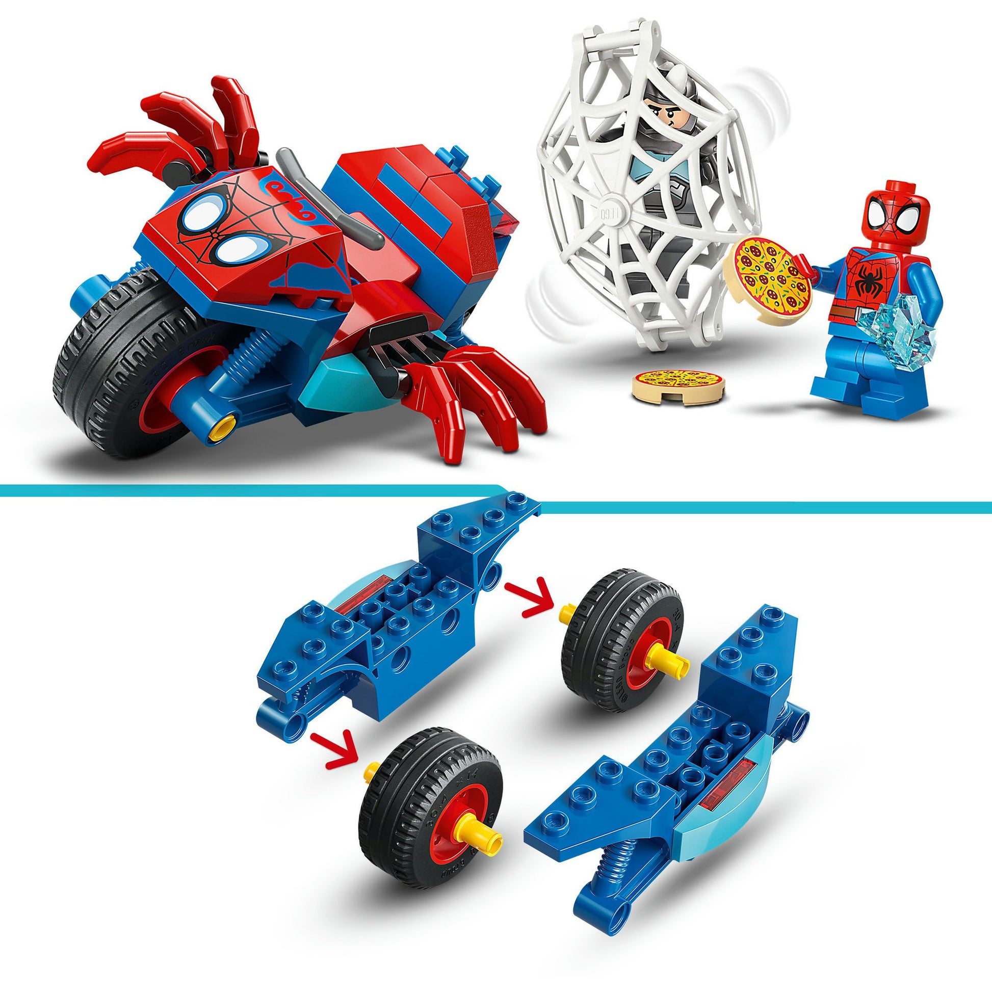 Lego 11206 Spidey Spidey sulla sua moto contro il rinoceronte | 2 pezzi