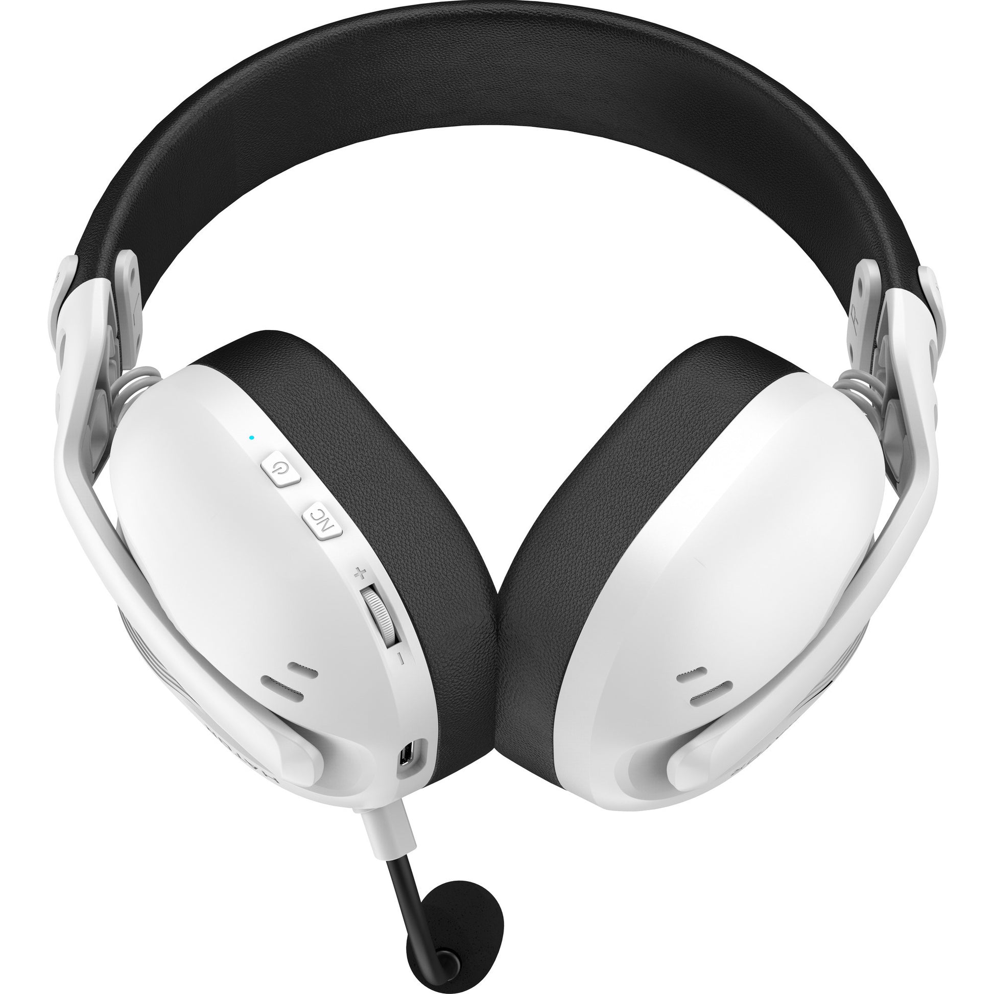 Auriculares supraaurales inalámbricos para juegos hator hyperpunk 3 (blanco, bluetooth 5.4 usb-c de 2,4 ghz)