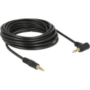 Delock 3,5 mm naar 3,5 mm 90° kabel (zwart, 5 meter) - afbeelding 1