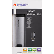 Verbatim usb 3.2 gen 1 multiport hub, usb-c > 2x usb-a + usb-c + hdmi + rj-45 usb-hub (zilver zwart, pd, opladen tot 100 watt) - afbeelding 5