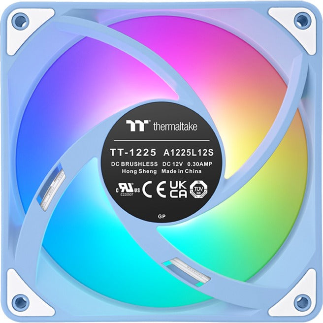 Thermaltake ct120 ex argb sync ventola di raffreddamento per PC hydrangea blue (pacchetto da 3 ventole) ventole per case (azzurro, 3 pezzi, 120 x 120 x 25 mm, pwm)