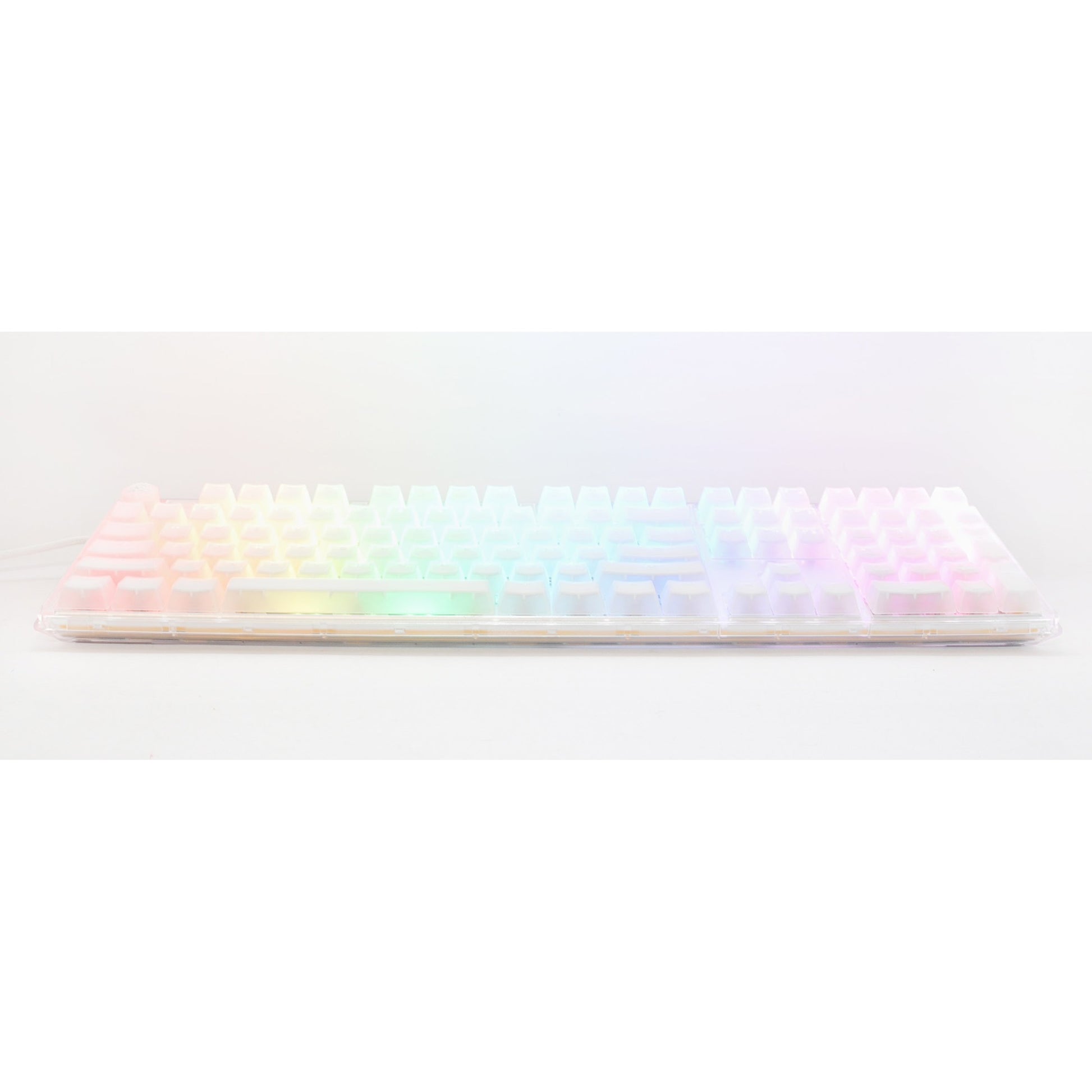 Ducky one 3 aura white rgb mechanisch toetsenbord (wit, us lay-out (qwerty), cherry mx speed silver, 100%, abs double shot, hot swap)