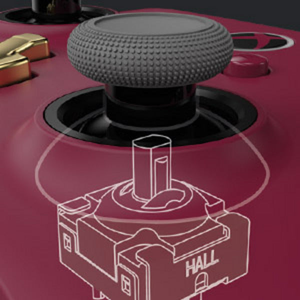 Controller cablato Powera Advantage Plus per Xbox Series X|s - Ruby (Rosso scuro, Xbox Series X|s, Xbox One, PC)