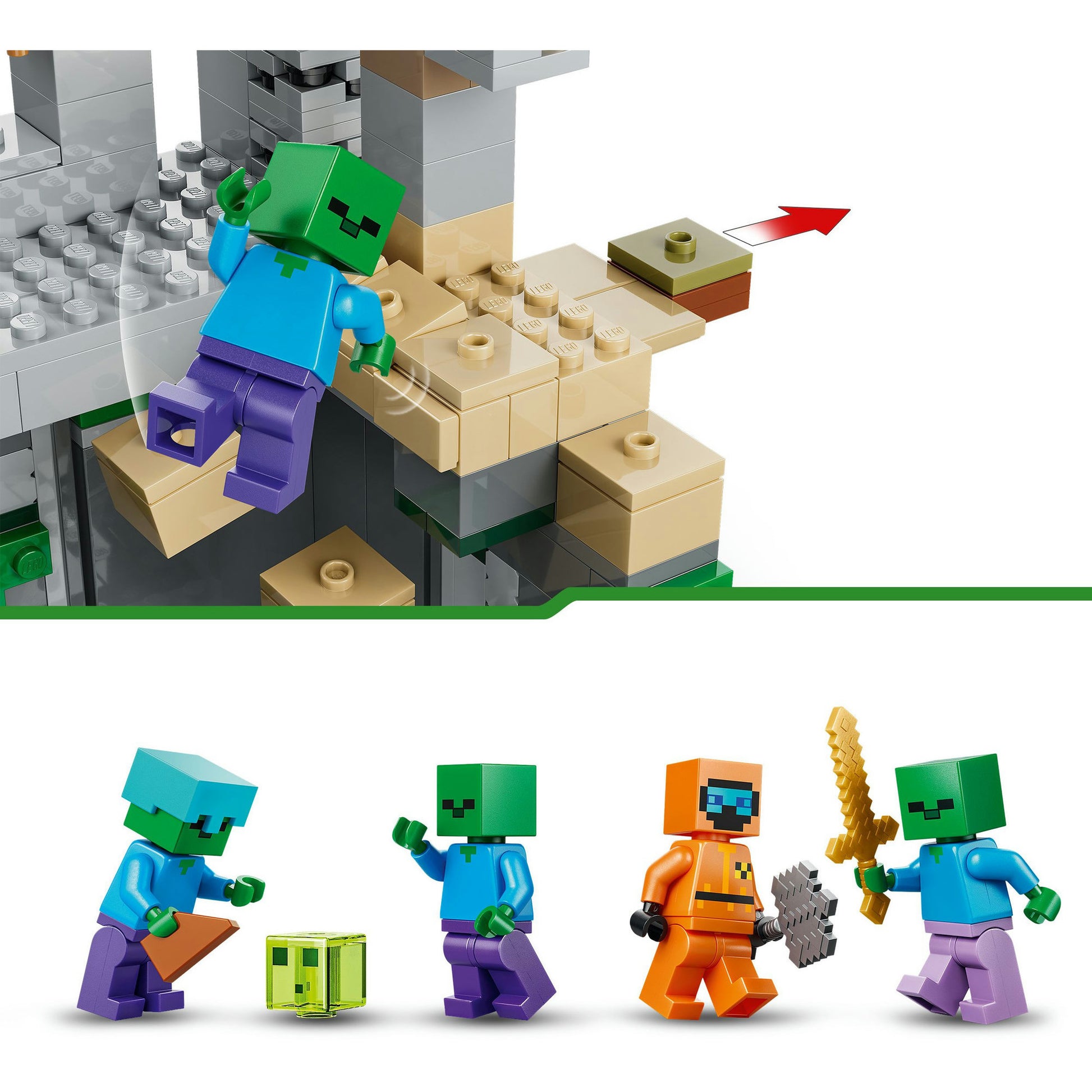 Lego 21587 Minecraft il sotterraneo degli zombi