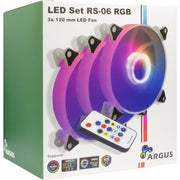 Inter-tech argus rgb-fan set rs-06 case fans (3 stuks, 120 x 120 x 25 mm, pwm) - afbeelding 7
