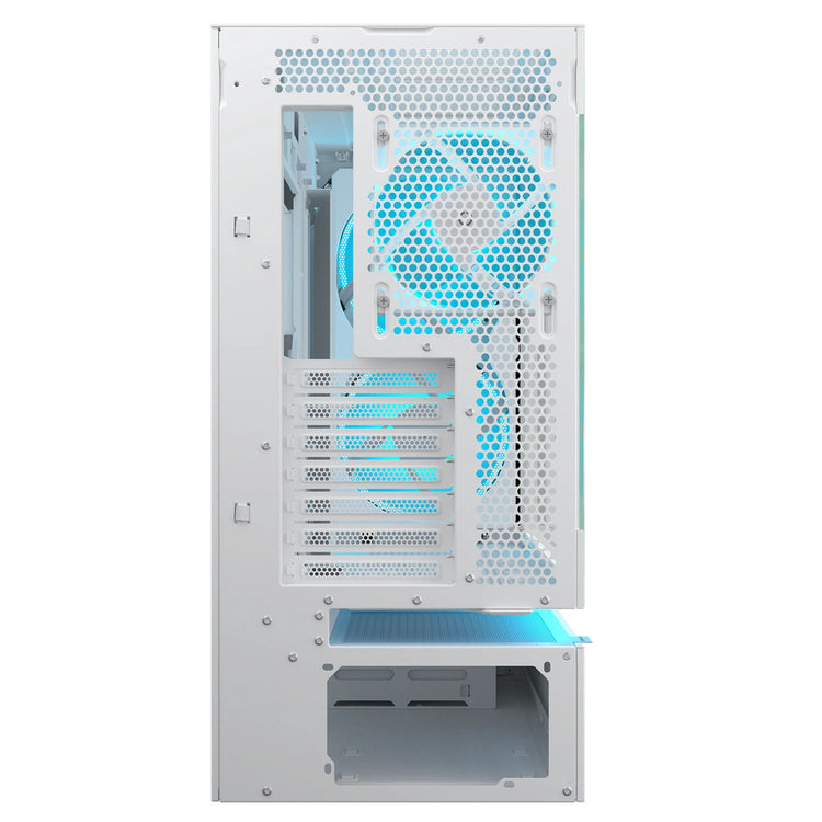 Cougar cfv235 mesh midi tower behuizing (wit | 2x usb-a | 1x usb-c | rgb | tempered glass)