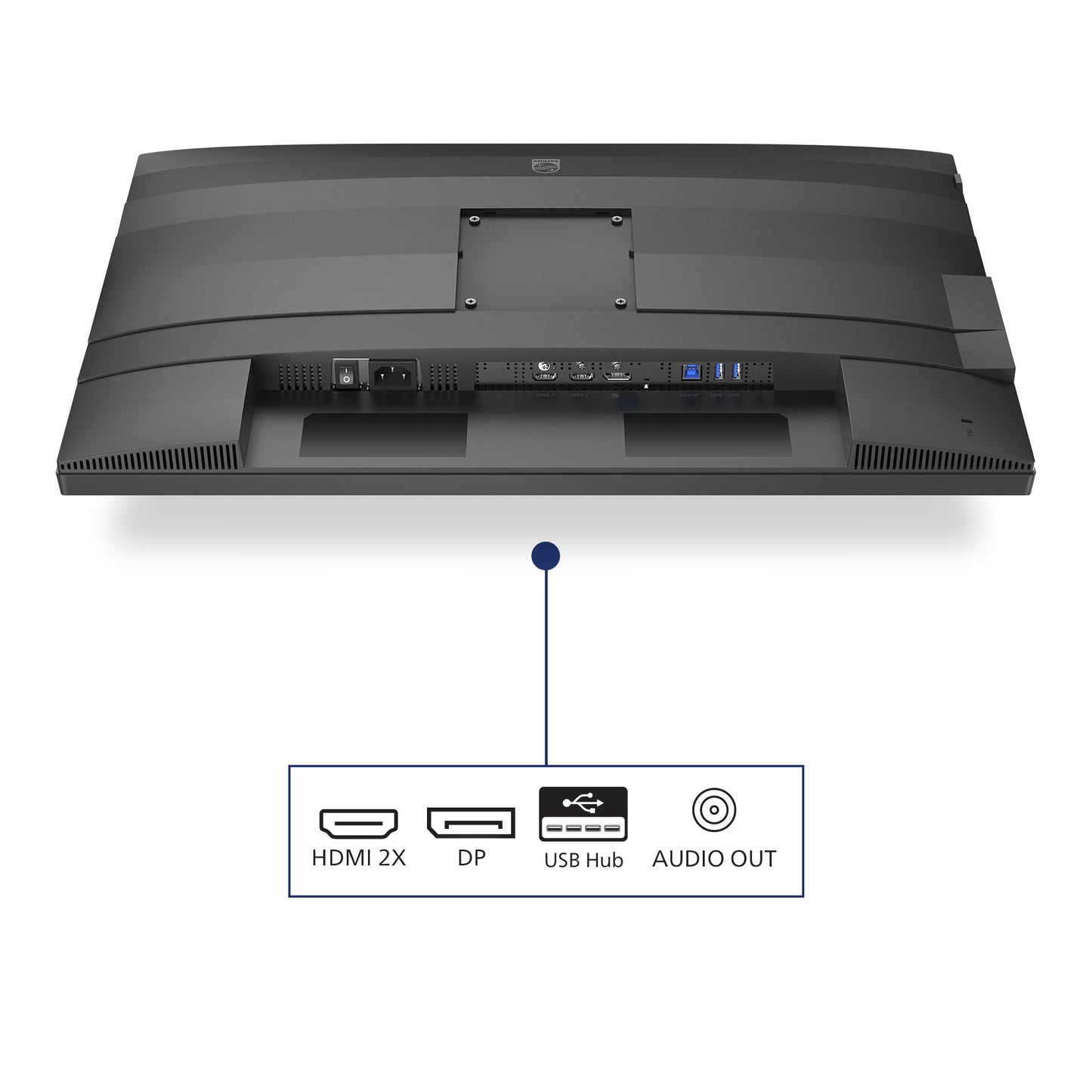 Monitor Philips 24b2g5200 23,8 (argento nero, VGA, HDMI, porta display, USB, audio, 100 Hz)