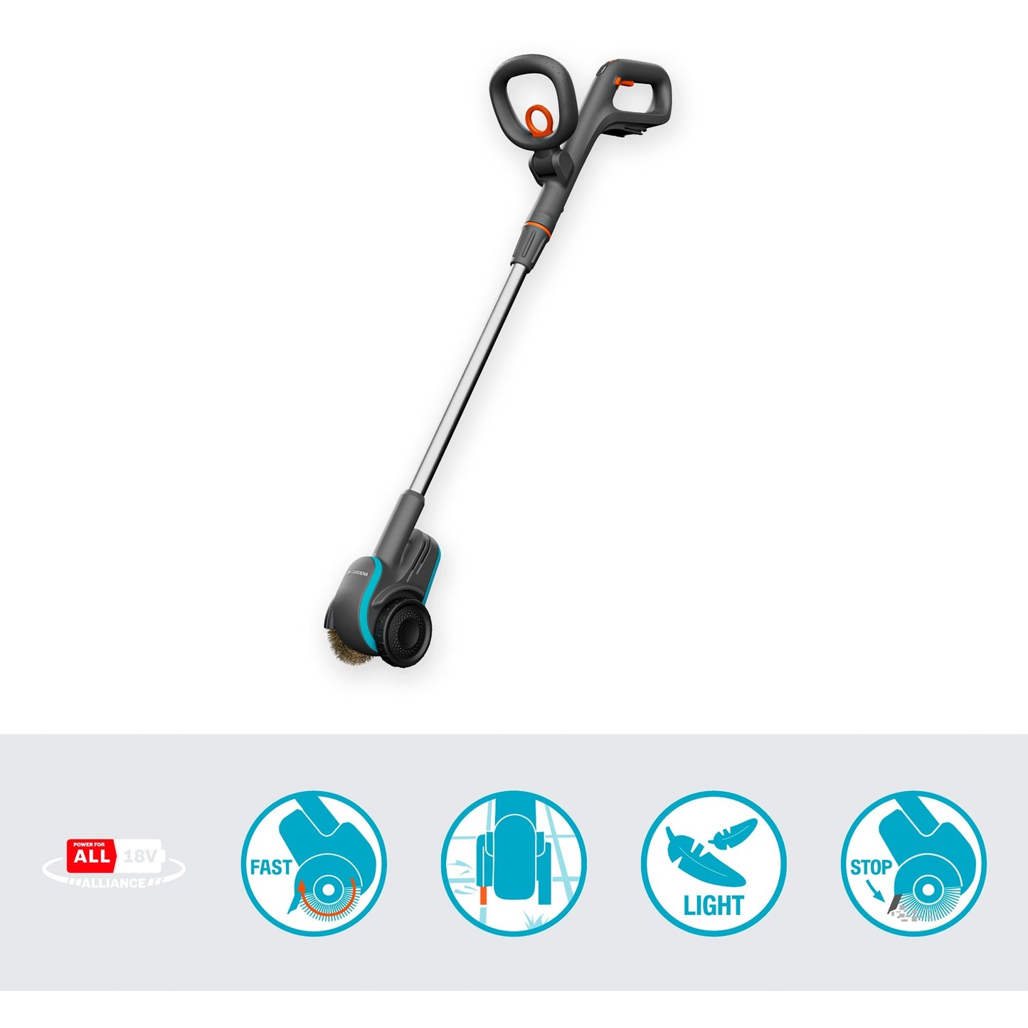 Gardena Easyweed Batería Square Cepillo 1800 18V P4A Solo