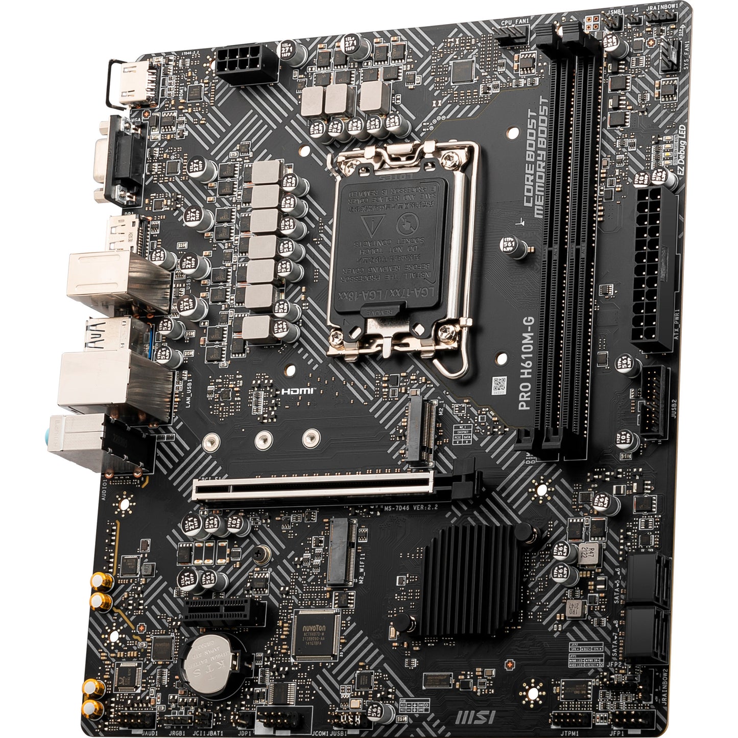 Scheda madre MSI Pro H610M-G Socket 1700 (GB-LAN, audio, µATX)