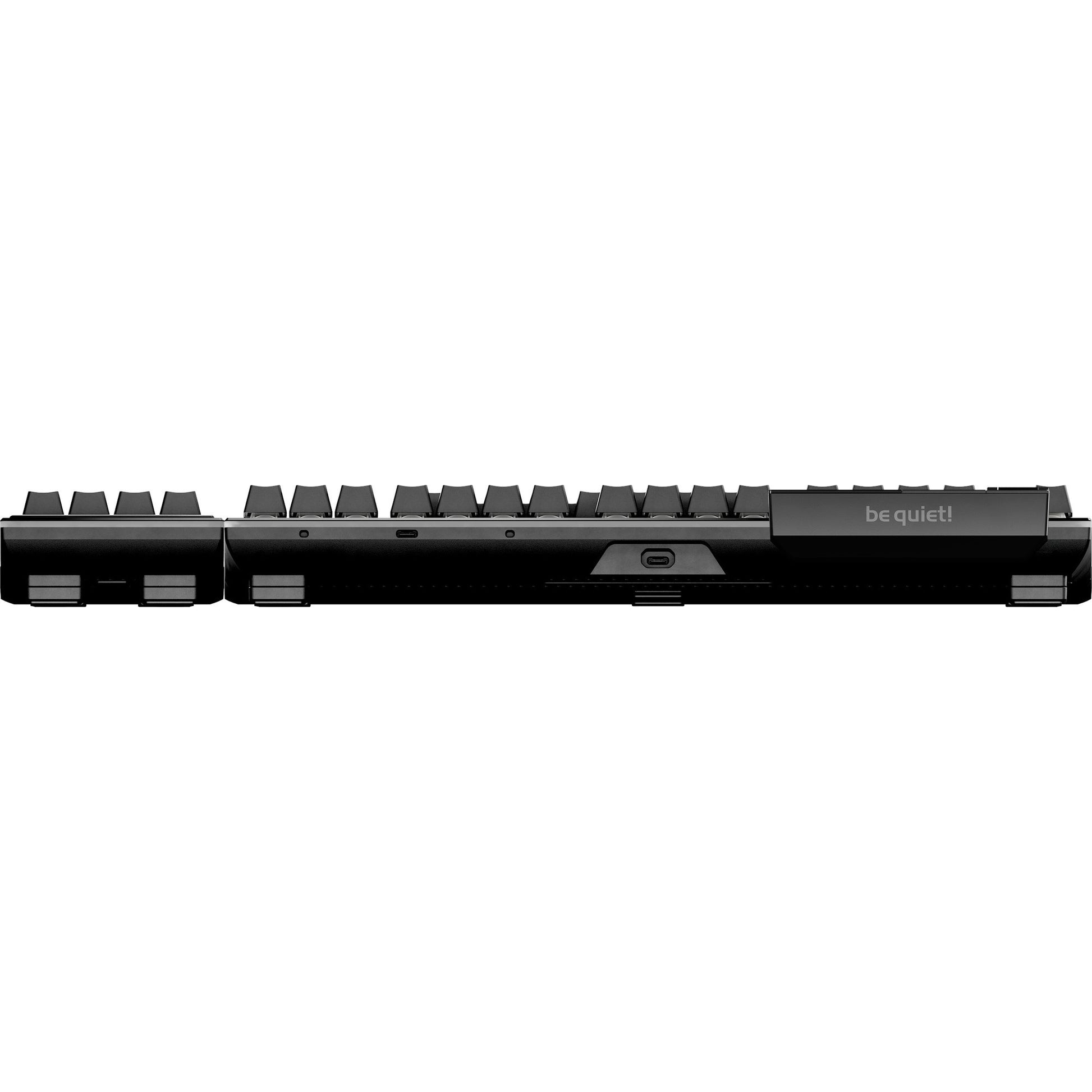 Silenzio! tastiera da gioco meccanica tattile rgb silenziosa con montaggio scuro (nera, layout us (qwerty), tattile silenziosa, 100%, argb, copritasti pbt double-shot, dock multimediale)