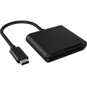 Icy box ib-cr301-c3 kaartlezer (zwart, usb type-c) - afbeelding 1