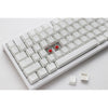 Ducky zero 6108 pure white rgb mechanisch gaming toetsenbord (wit, us lay-out (qwerty), cherry mx2a blue, 100%, rgb leds, double-shot pbt, hot swap, 2.4ghz | bluetooth | usb-c)