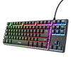 Tastiera Trust GXT 833 Thado con illuminazione TKL, tastiera da gioco (nera, layout USA, 80% (TKL), RGB)