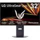 Monitor da gioco LG Ultragear 32GX850A-B 32 4K UHD (Nero, 2x HDMI, DisplayPort, 2x USB-A, 165 Hz 330 Hz)