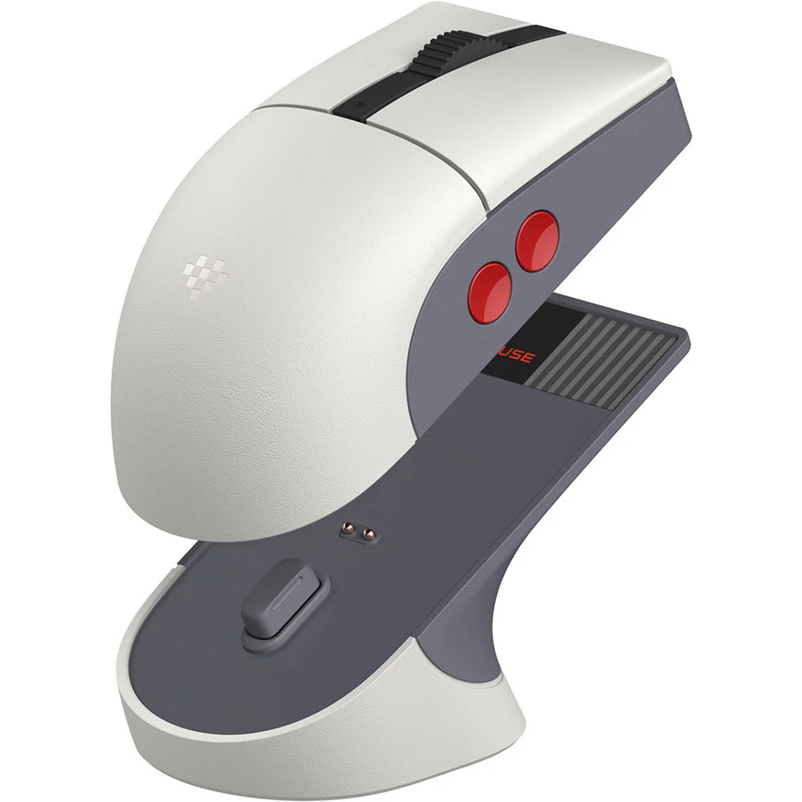 Ratón 8bitdo retro r8 - edición n (gris rojo, 50 - 26000 ppp, Bluetooth USB-C 2,4 GHz)