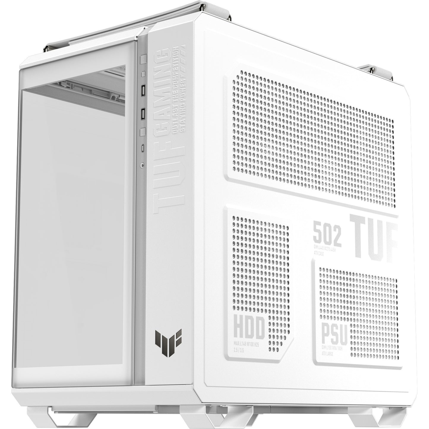Custodia midi tower Asus tuf gaming gt502 Horizon Argb (bianco | 3x USB-A | 1x USB-C | vetro temperato)