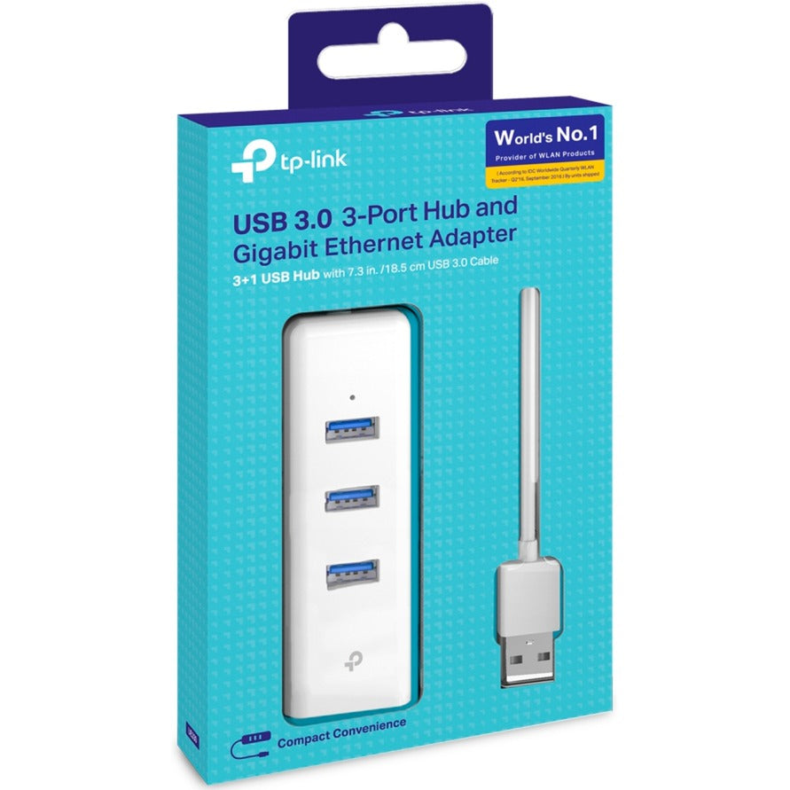 TP-Link USB 3.0 Hub a 3 porte Adattatore Gigabit Ethernet 2 i